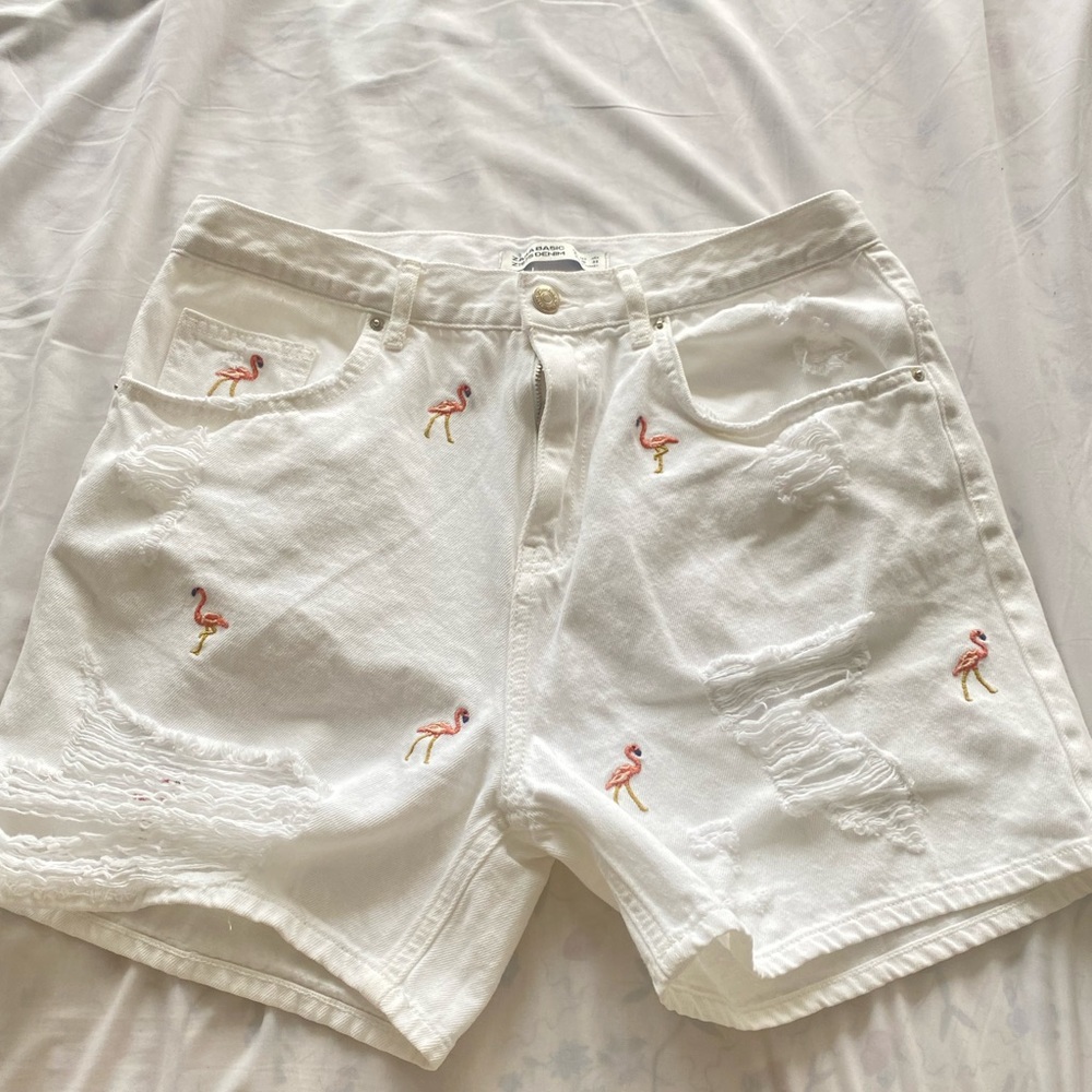 🛍️ZARA LIMITED EDITION SHORTS WITH FLAMINGOS